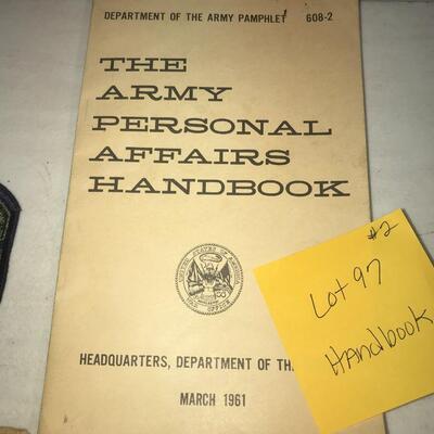 The Army Personal Affairs Handbook March 1961 (Lot 97)