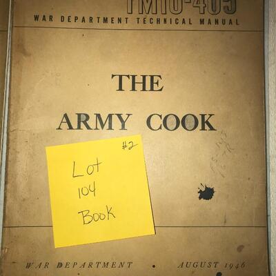 The Army Cook War Department Technical Manual TM10-405 August 1946 (Lot 104)