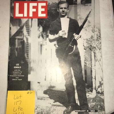 Life Magazine Lee Oswald with Weapons Used to Kill Kennedy February 21, 1964 (Lot 117)