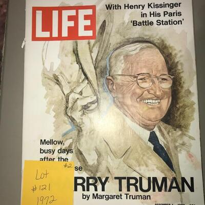 Life Magazine with Henry Kissinger in His Partis Battle Station Harry Truman December 1, 1972 ( Lot 121)