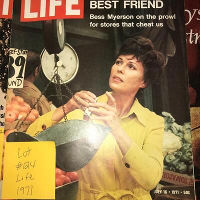 Life Magazine Best Friend Bess Myerson on the Prowl for Stores that Cheat Us July 16, 1971 (Lot 124)