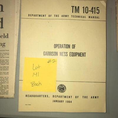 Department of the Army Technical Manual Operation of Garrison Mess Equiment January 1964 TM 10-415 (Lot 141)