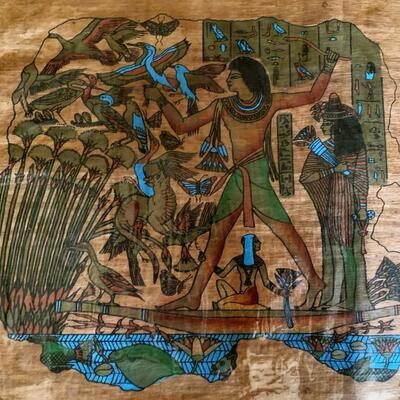 Fowling in the Marshes Papyrus Art