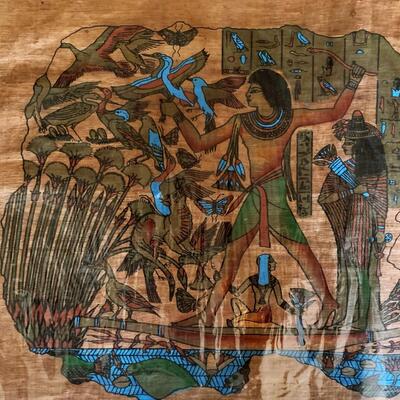 Fowling in the Marshes Papyrus Art