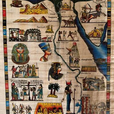 Three Egyptian Papyrus Art