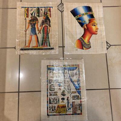 Three Egyptian Papyrus Art