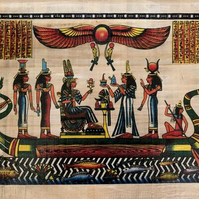 Five Egyptian Papyrus Art