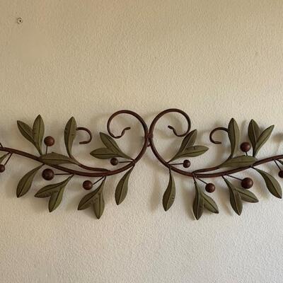 Three Metal Leaf Wall Hanging Decorations