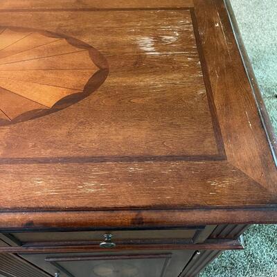 #4 (2)  Matching Accent Cabinet Inlay with Cherry Wood 