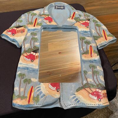 #42 Shirt Mirror Surfs Up Figural Mirror New in Box 