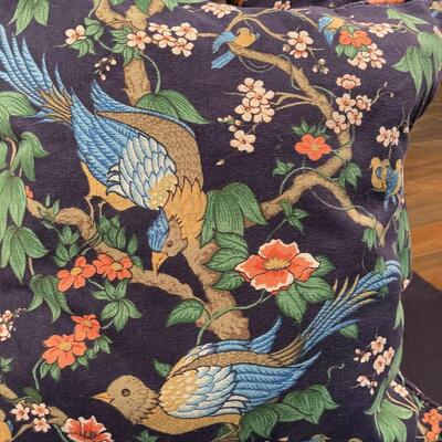 #45  2 Bolster and a Pillow in Fabulous Bird Fabric 