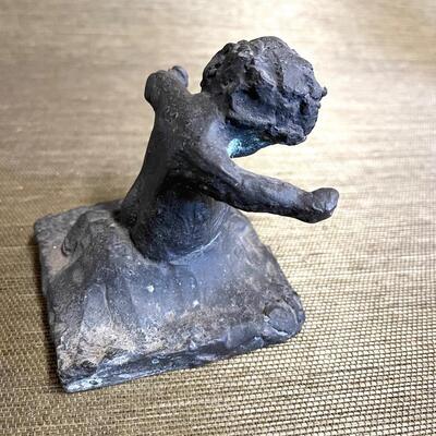LOT 118 - Vintage Boy Bronze Sculpture 
