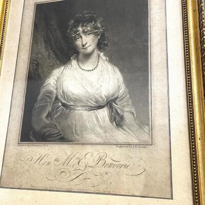 LOT 131 Portrait Of The Honorable Mrs. Bouverie Engraved By I.R Smith 