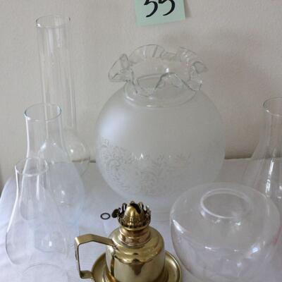 Lot 35 Vintage Glass Chimneys