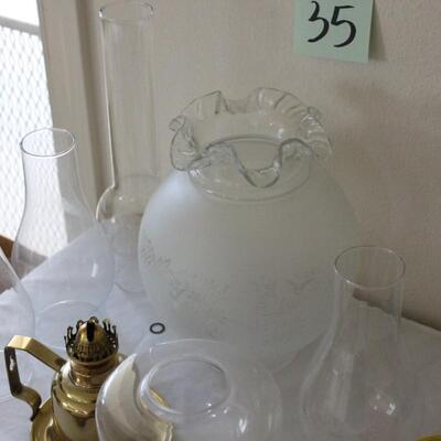 Lot 35 Vintage Glass Chimneys