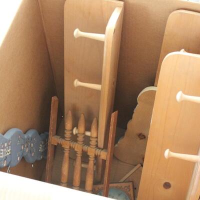 Lot 37 Box of Wood Shelfs & Other Wood Items