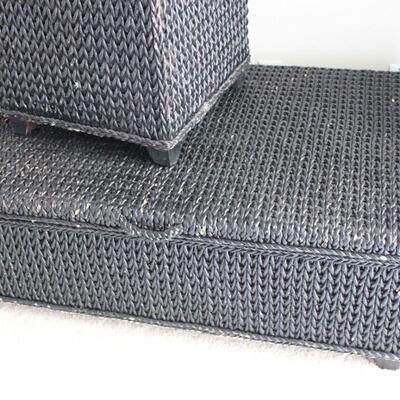 Lot 41 XL Black Storage Ottoman & Clothing Hamper 