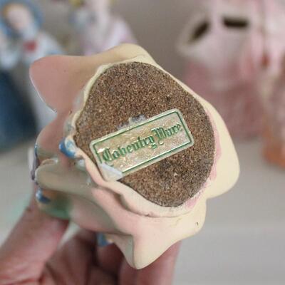 Lot 44 Ceramic Dolls, Music Box & Lamp