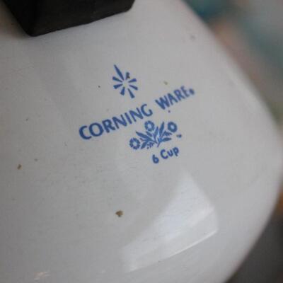 Lot 65 Corning Ware Blue Cornflower 6 Cup Coffee/Tea Pot