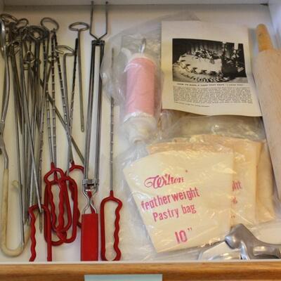 Lot 86 Contents of Baking Drawer and BBQ