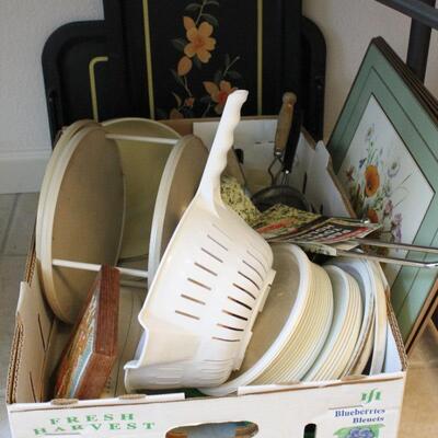 Lot 89 Serving Trays, Misc. Kitchenware and More