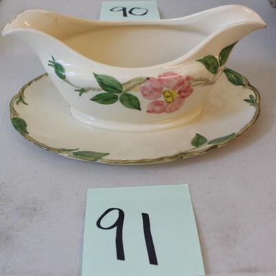 Lot 91 Desert Rose Franciscan - CA USA Label (chipped)