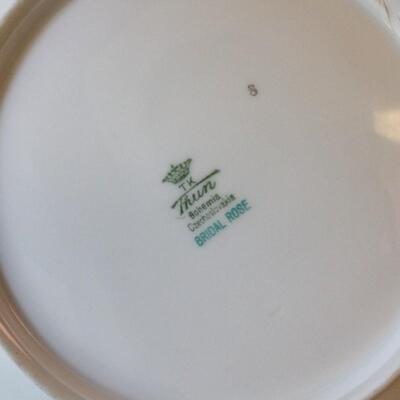 Lot 92 Czechoslovak Bridal Rose Bowl & Platter and More