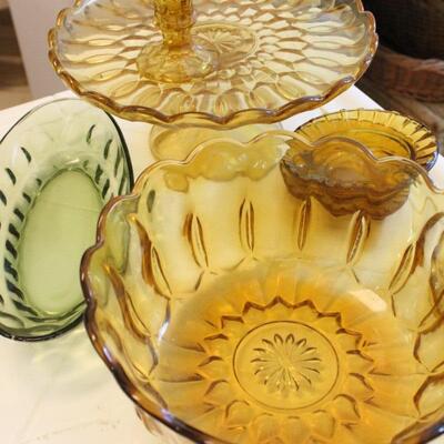 Lot 108 Vintage Amber Glass