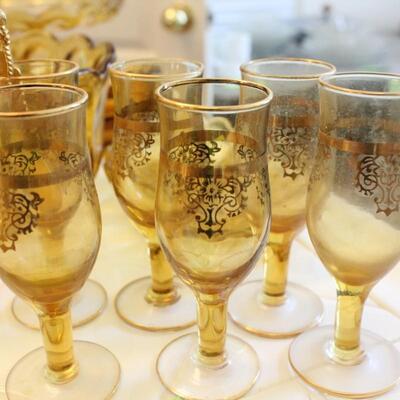 Lot 108 Vintage Amber Glass