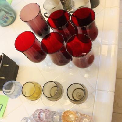 Lot 116 Colorful Drinking Glasses