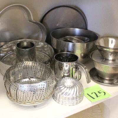 Lot 125 Stainless Items