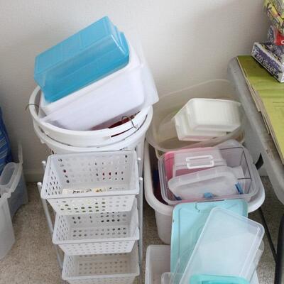 Lot 165 Plastic Bins & Organization Items