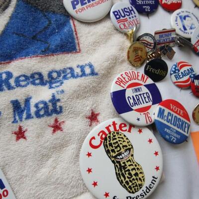 Lot 188 HUGE Political Button/Pin Collection