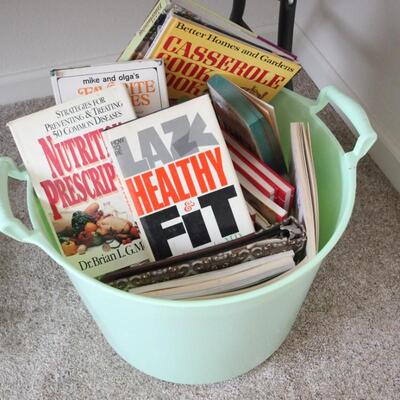 Lot 197 Bin of Vintage Cookbooks