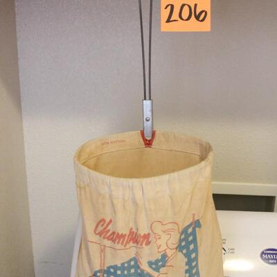 Lot 206 Vintage Champion Clothespin Bag (advertising) 