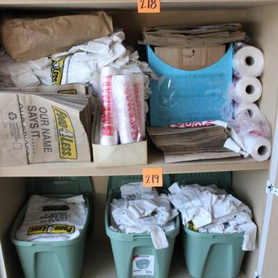 Lot 219 NEW Paper Bags, Shopping Bags, Plastic Bags