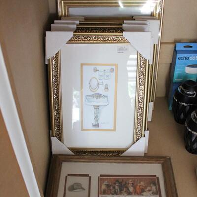 Lot 225 Framed Art & Empty Frames