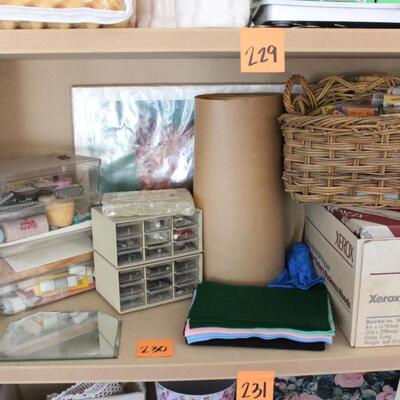 Lot 230 Contents of Office Shelf