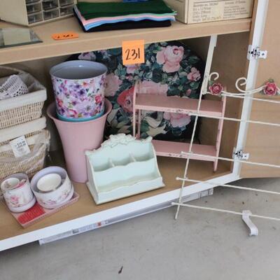 Lot 231 Contents of Pink Shelf