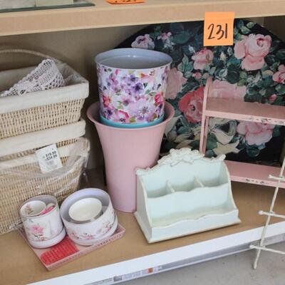 Lot 231 Contents of Pink Shelf