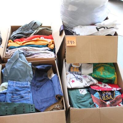 Lot 243 Four Boxes of Men's Clothing - Vintage Graphic Tees