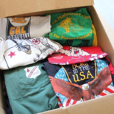 Lot 243 Four Boxes of Men's Clothing - Vintage Graphic Tees