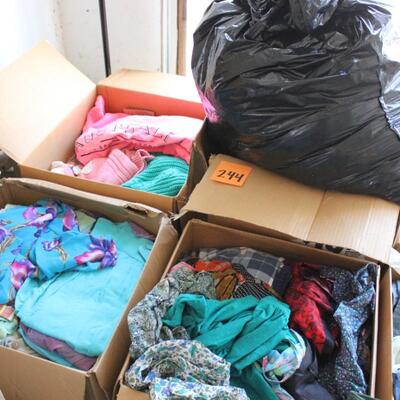 Lot 244 Four Boxes of Vintage Women's Clothing 
