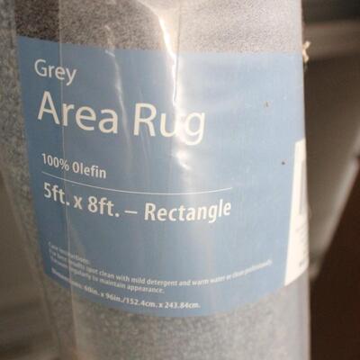 Lot 260 NEW 5x8 Grey Outdoor Rugs