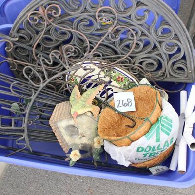 Lot 268 Shepherd Hooks, Door Mats, Hanging Baskets & More