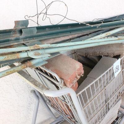 Lot 281 Shopping Cart w/ Contents
