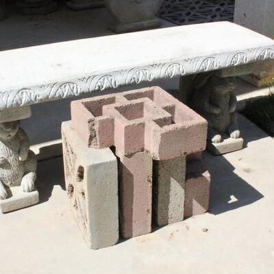 Lot 284 Bunny Cement Bench