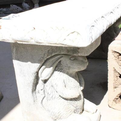 Lot 284 Bunny Cement Bench