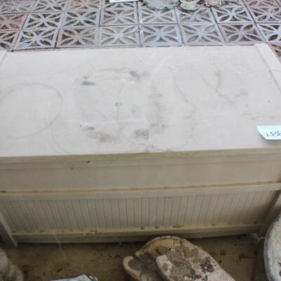 Lot 288 Plastic Storage Bench w/ Contents