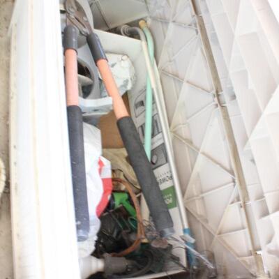 Lot 288 Plastic Storage Bench w/ Contents